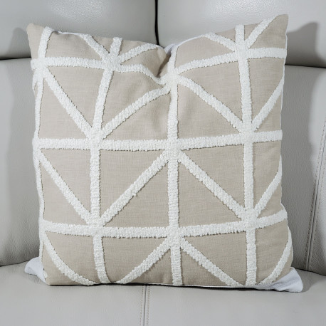Non-Slip Throw Pillow Cover (20" BeigeRope)