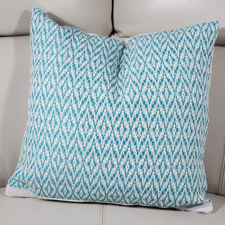 Non-Slip Throw Pillow Cover (20” Turquoise Knit)